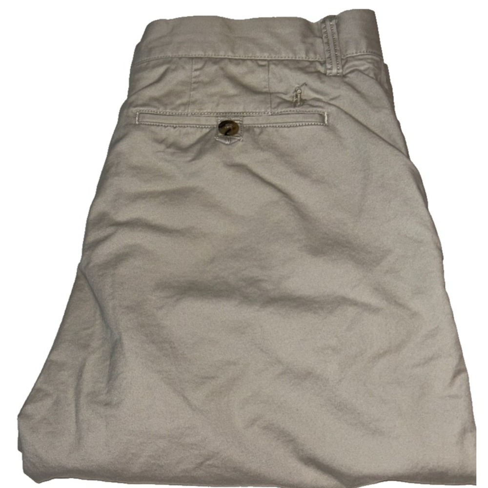 Polo‎ Ralph Lauren Chino Shorts 34 Mens Tan Stretch Classic Fit Flat Front Khaki